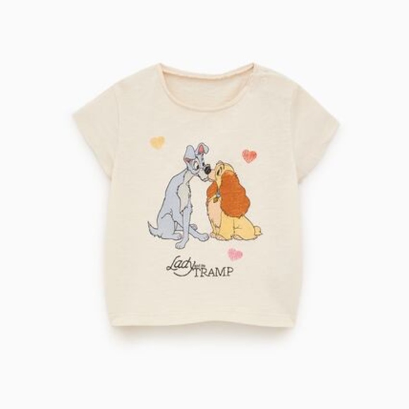 lady and the tramp t shirt zara